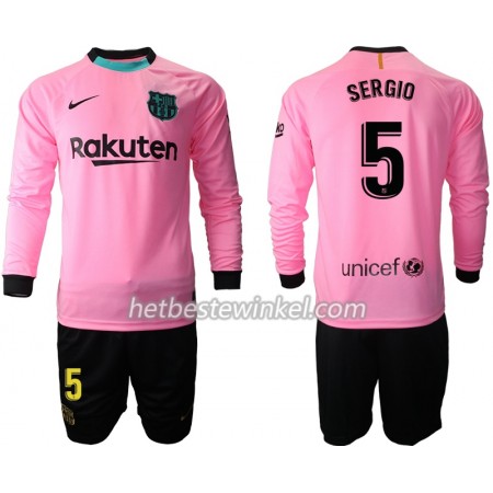 FC Barcelona Sergio Busquets 5 Voetbaltenues Kind Third 2020/21 - LS (+ Korte broeken)